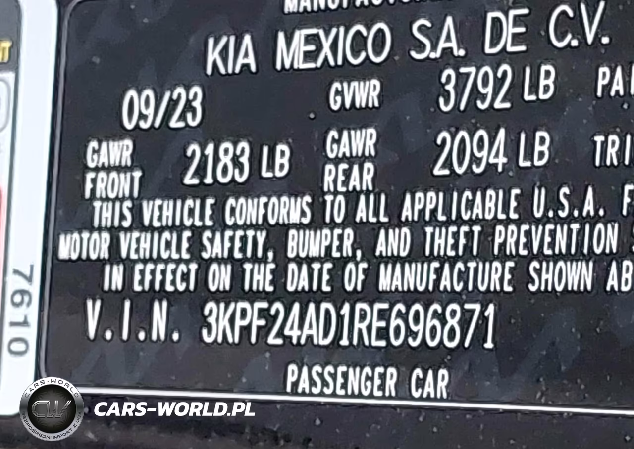 2024 Kia Forte Lx VIN:3KPF24AD1RE696871 - 9