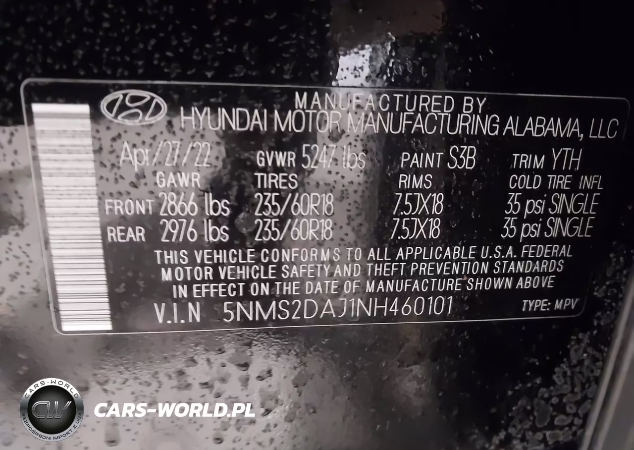 2022 Hyundai Santa Fe Sel VIN:5NMS2DAJ1NH460101 - 9