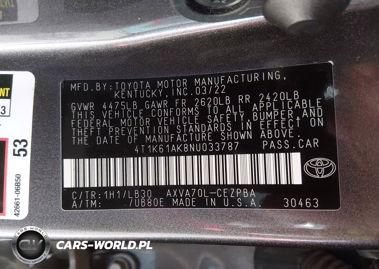 2022 Toyota Camry Xse VIN:4T1K61AK8NU033787 - 9