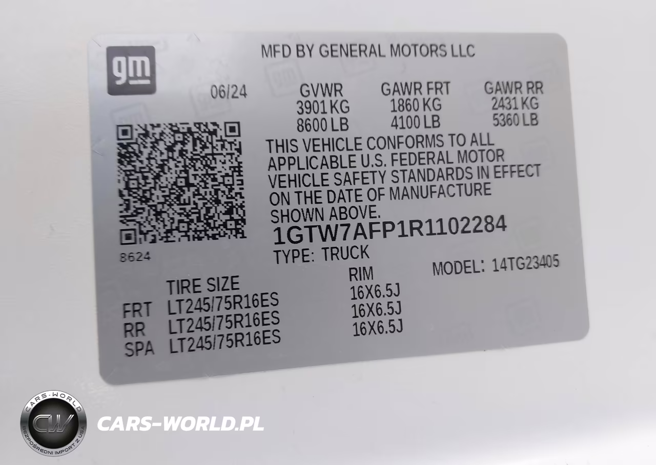 2024 GMC Savana Cargo Rwd 2500 Regular Wheelbase Work Van VIN:1GTW7AFP1R1102284 - 9