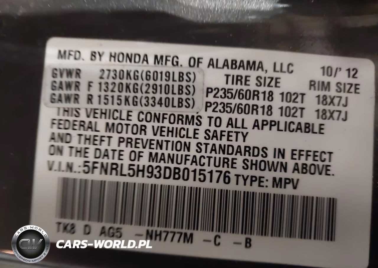 2013 Honda Odyssey Touring-Touring Elite VIN:5FNRL5H93DB015176 - 9