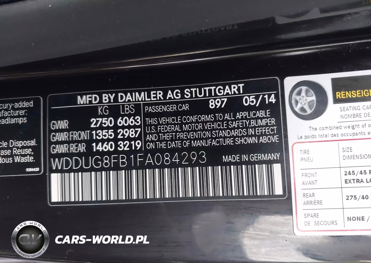 2015 Mercedes-Benz S 550 4Matic VIN:WDDUG8FB1FA084293 - 9