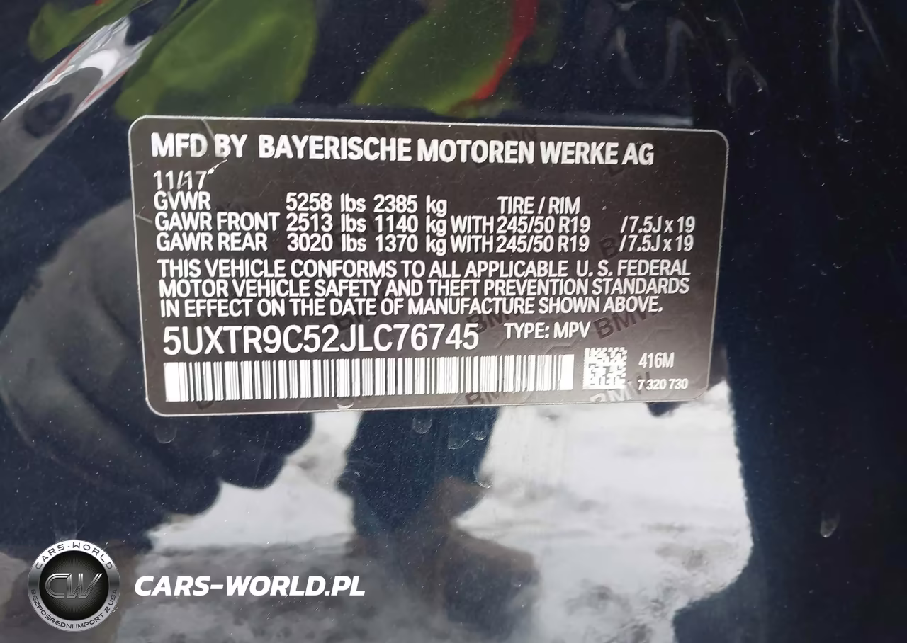 2018 BMW X3 xDrive30I VIN:5UXTR9C52JLC76745 - 9