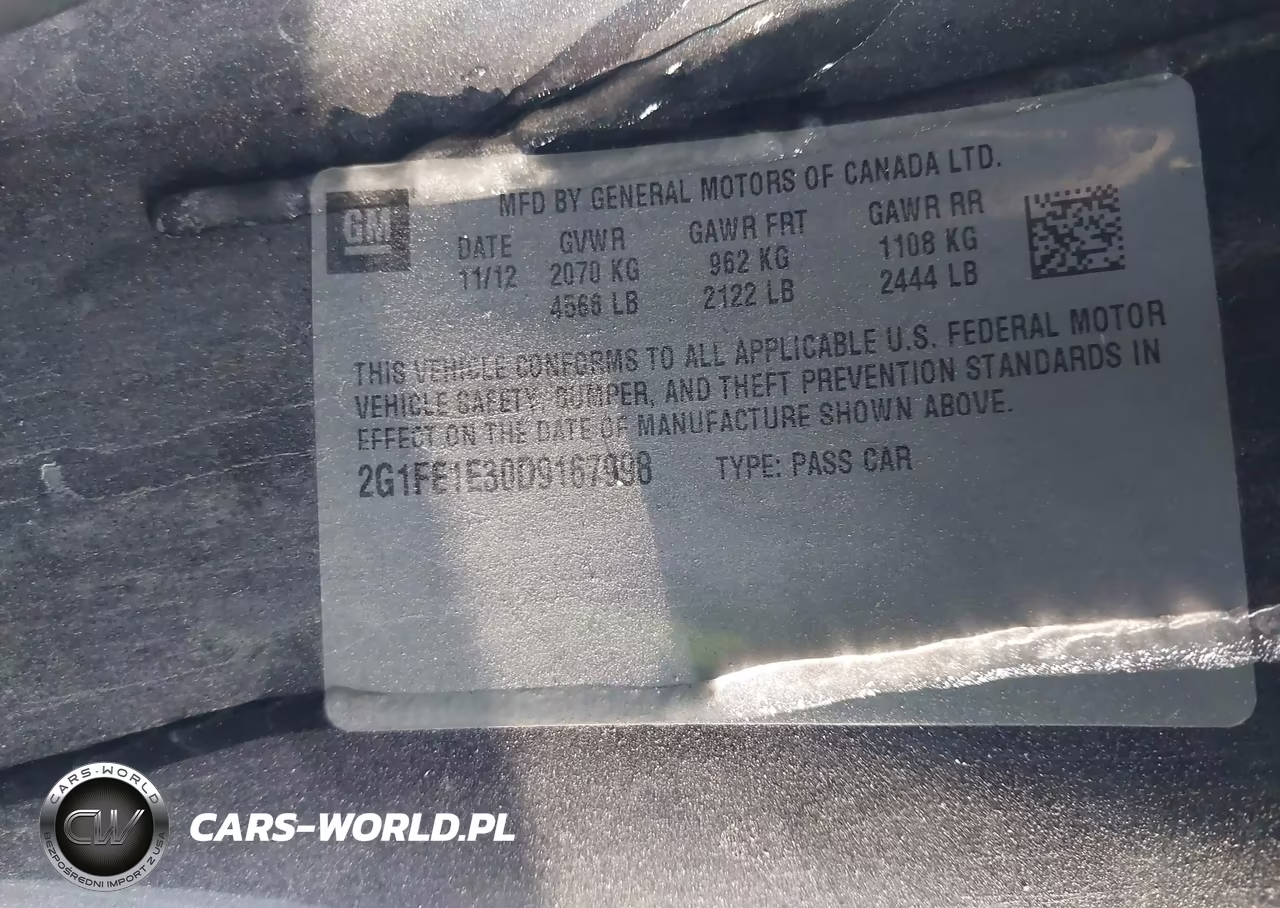 2013 Chevrolet Camaro 1Ls VIN:2G1FE1E30D9167998 - 9