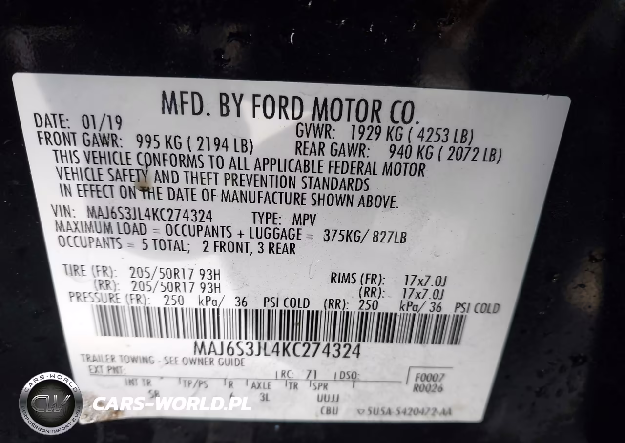 2019 Ford Ecosport Ses VIN:MAJ6S3JL4KC274324 - 9