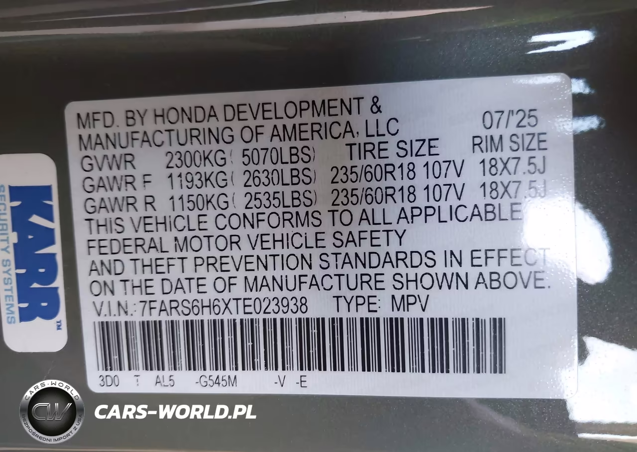 2026 Honda Cr-V Hybrid Awd Trailsport VIN:7FARS6H6XTE023938 - 9