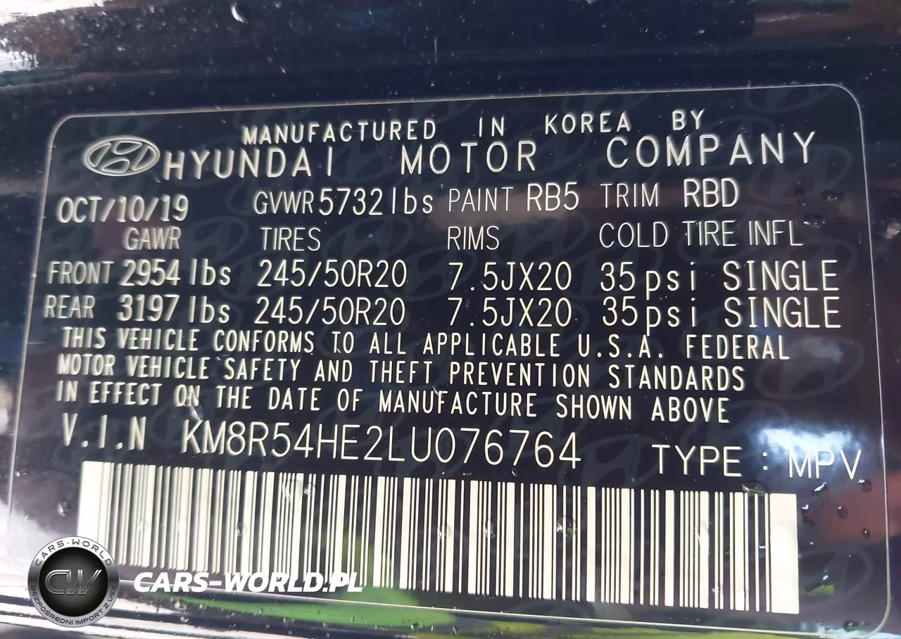 2020 Hyundai Palisade Limited VIN:KM8R54HE2LU076764 - 9