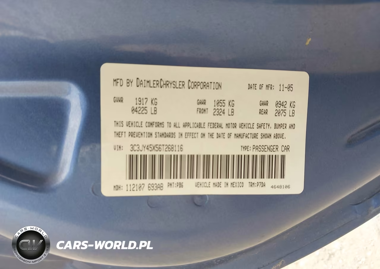 2006 Chrysler Pt Cruiser VIN:3C3JY45X56T268116 - 9