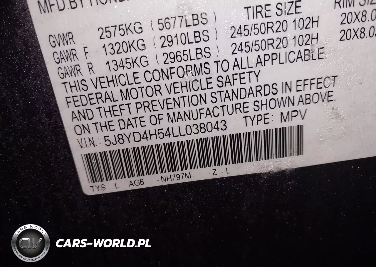 2020 Acura Mdx Technology Package VIN:5J8YD4H54LL038043 - 9