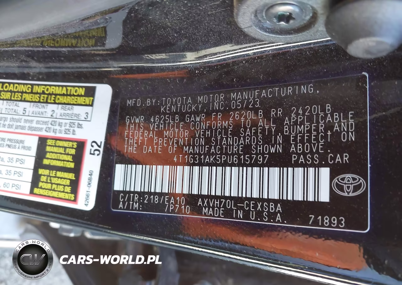2023 Toyota Camry Se Hybrid VIN:4T1G31AK5PU615797 - 9