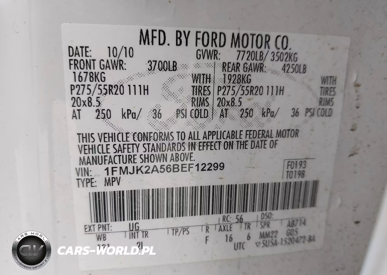2011 Ford Expedition El Limited VIN:1FMJK2A56BEF12299 - 9