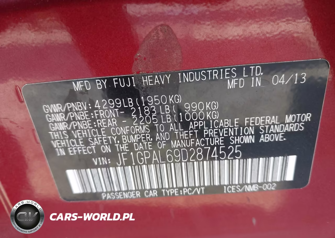 2013 Subaru Impreza 2.0I Sport Premium VIN:JF1GPAL69D2874525 - 9