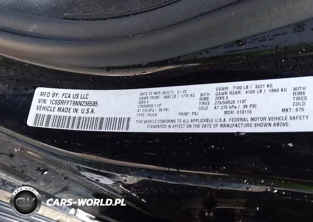 2022 Ram 1500 Big Horn 4X4 5'7 Box VIN:1C6SRFFT9NN236585 - 9