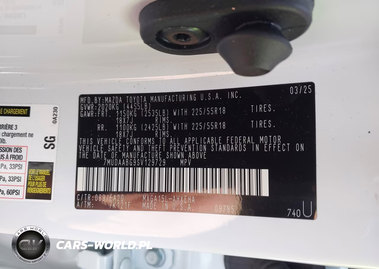 2025 Toyota Corolla Cross Xle VIN:7MUDAABG9SV129729 - 9
