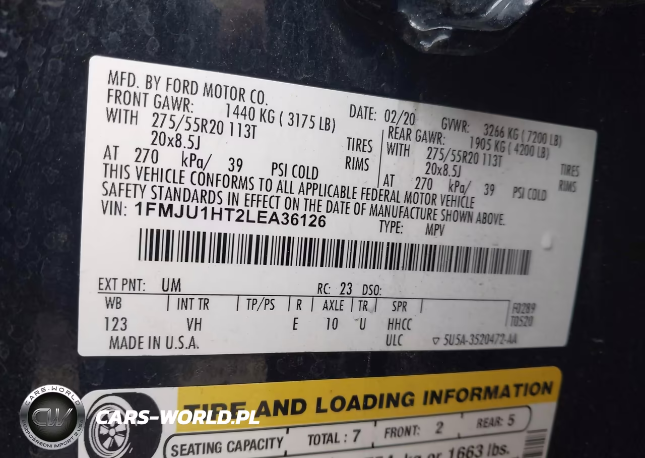 2020 Ford Expedition Xlt VIN:1FMJU1HT2LEA36126 - 9