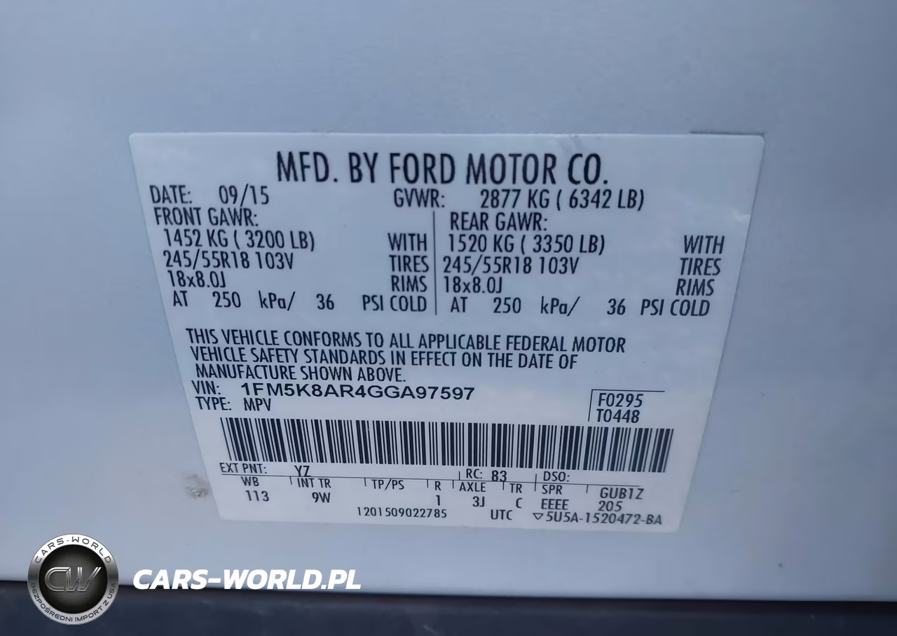 2016 Ford Utility Police Interceptor VIN:1FM5K8AR4GGA97597 - 9