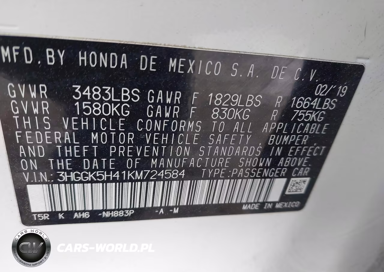 2019 Honda Fit Lx VIN:3HGGK5H41KM724584 - 9
