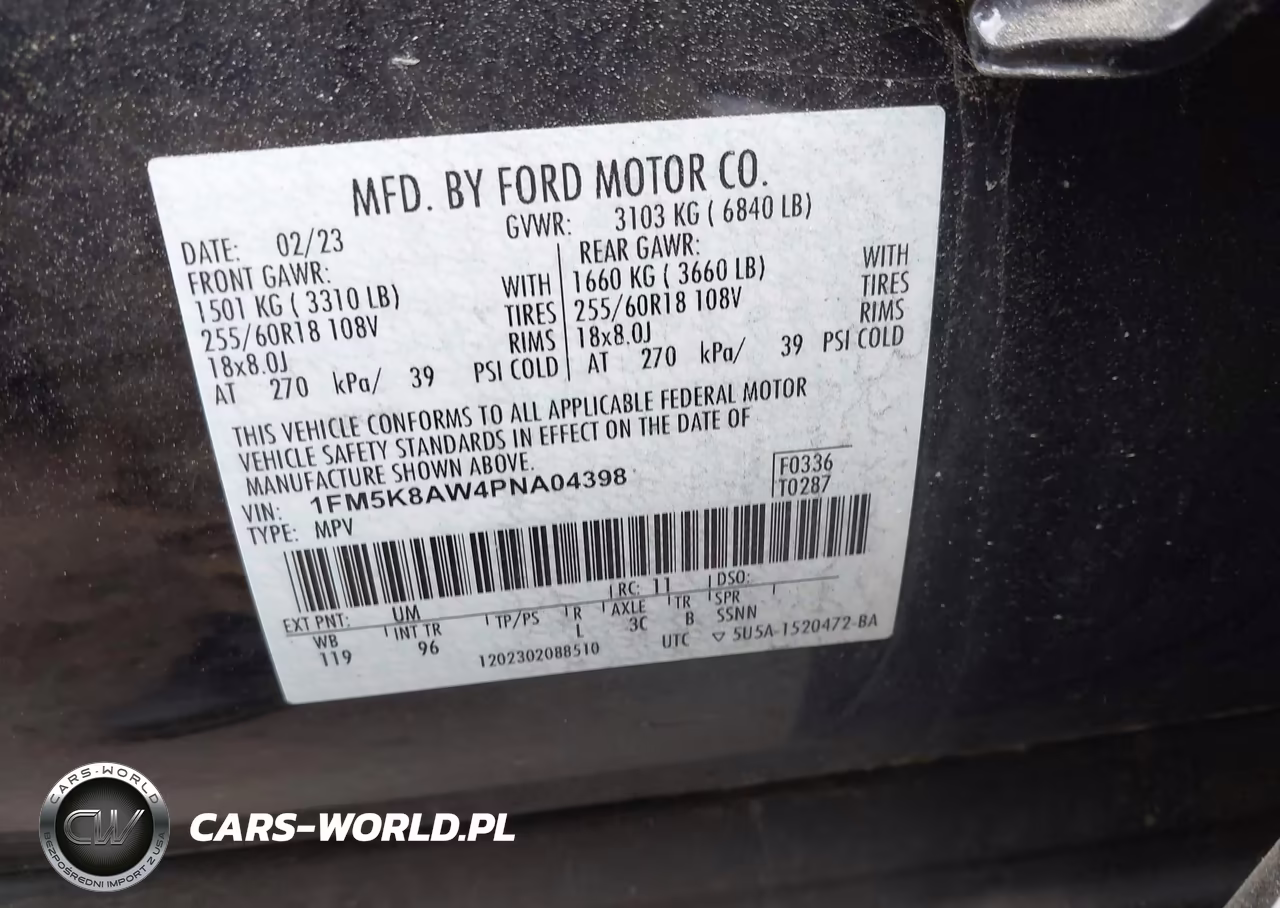 2023 Ford Police Interceptor Utility VIN:1FM5K8AW4PNA04398 - 9