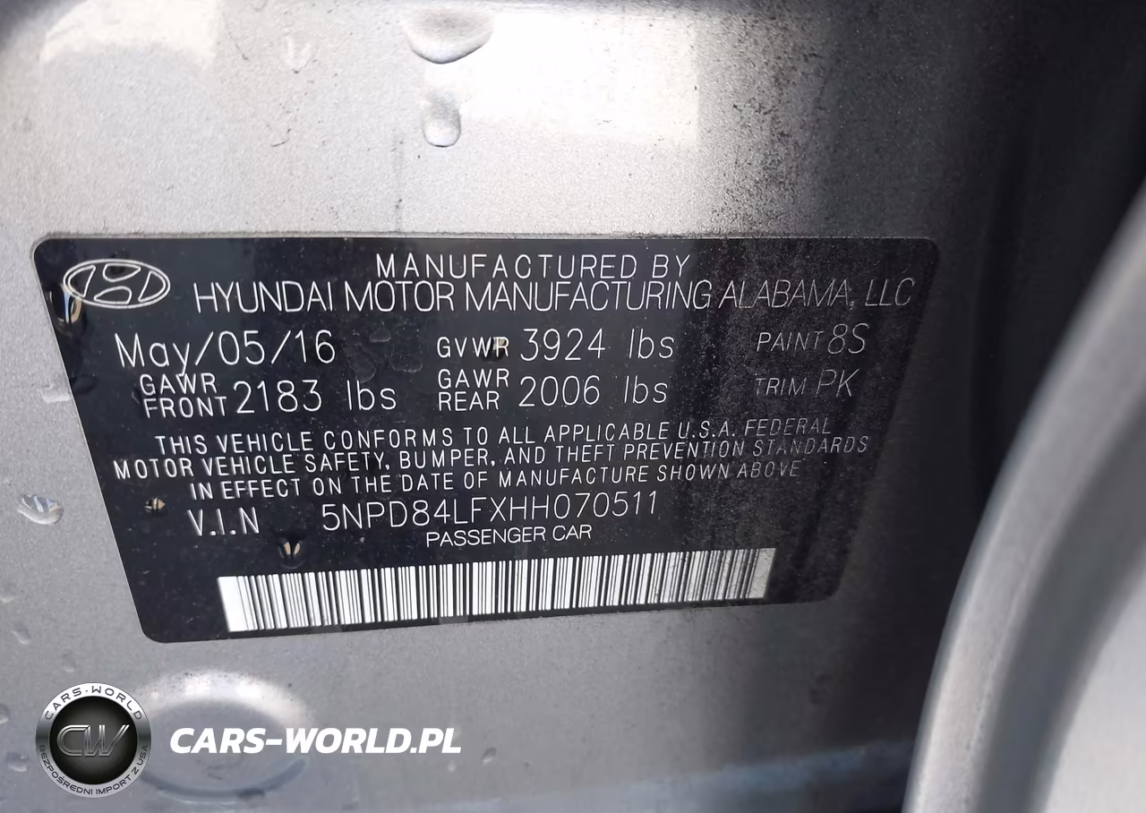 2017 Hyundai Elantra Se VIN:5NPD84LFXHH070511 - 9