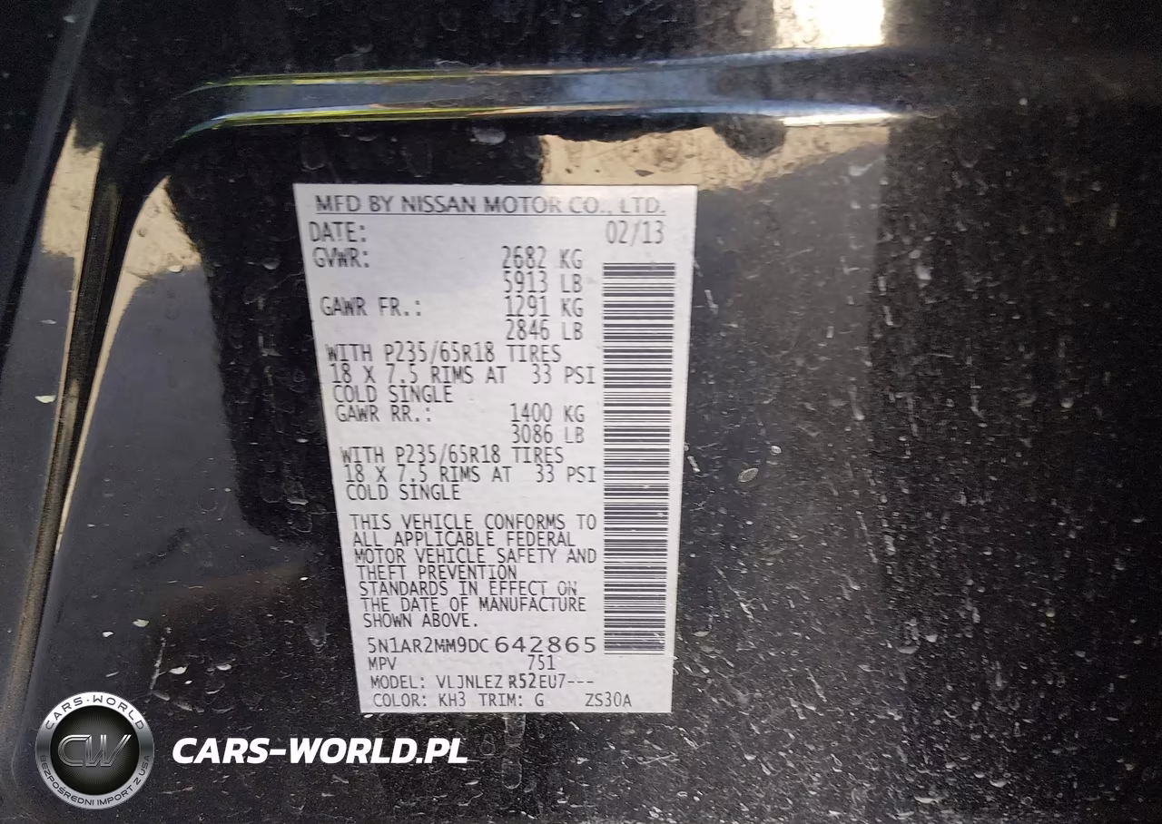 2013 Nissan Pathfinder Sv VIN:5N1AR2MM9DC642865 - 9