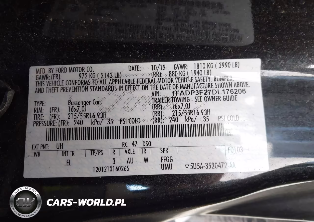 2013 Ford Focus Se VIN:1FADP3F27DL176206 - 9