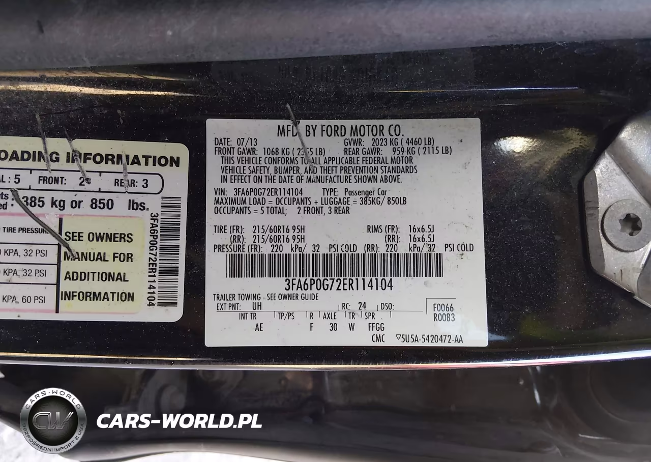 2014 Ford Fusion S VIN:3FA6P0G72ER114104 - 9