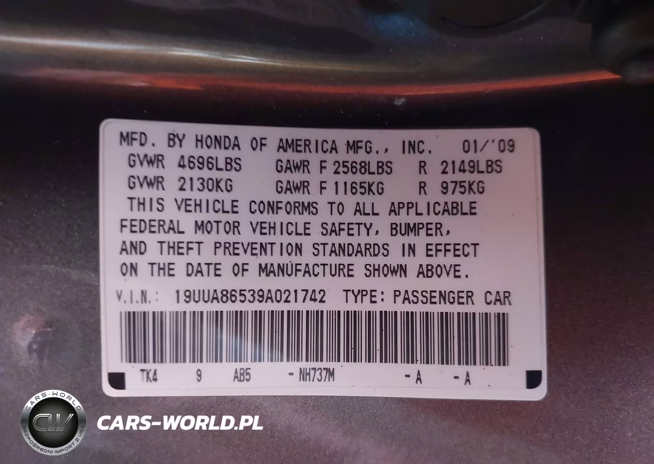 2009 Acura Tl 3.5 VIN:19UUA86539A021742 - 9