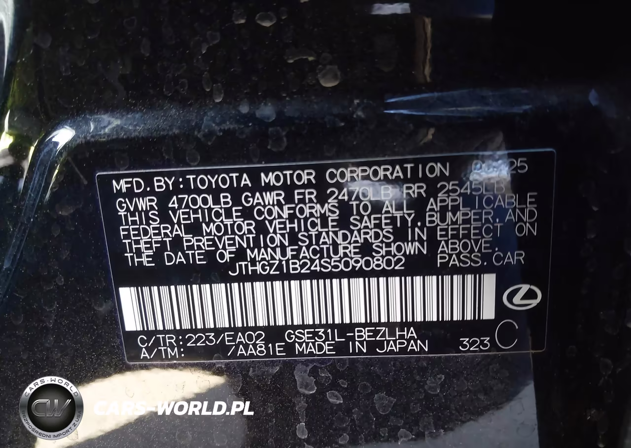 2025 Lexus Is 350 F Sport VIN:JTHGZ1B24S5090802 - 9