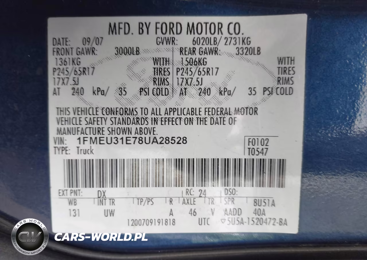 2008 Ford Explorer Sport Trac Xlt VIN:1FMEU31E78UA28528 - 9