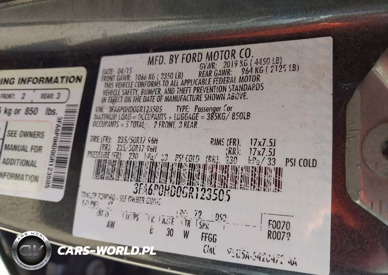 2016 Ford Fusion Se VIN:3FA6P0HD0GR123505 - 9