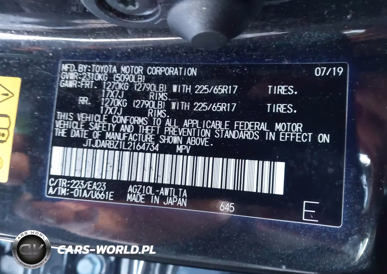 2020 Lexus Nx 300 VIN:JTJDARBZ1L2164734 - 9