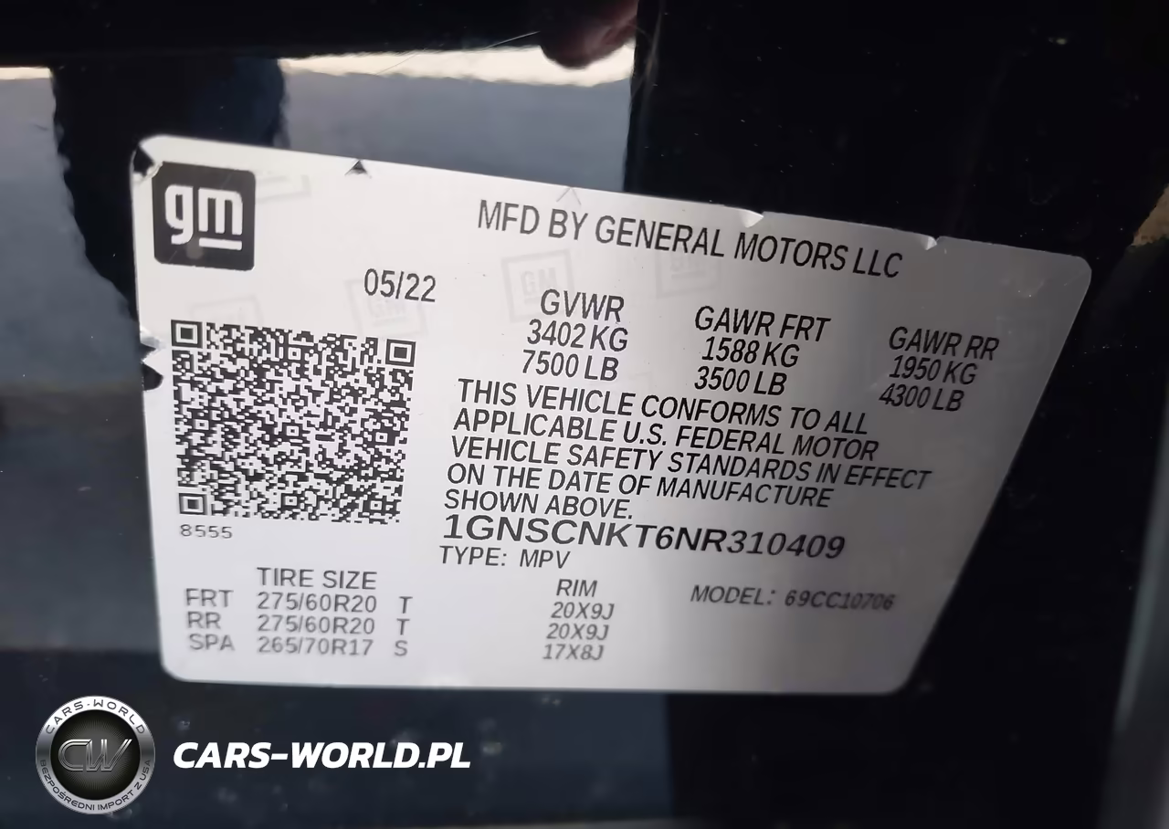 2022 Chevrolet Tahoe 2Wd Lt VIN:1GNSCNKT6NR310409 - 9