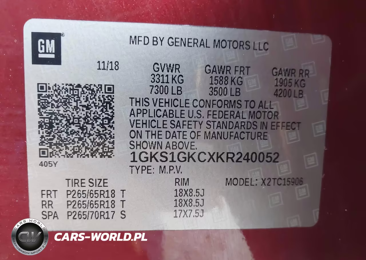 2019 GMC Yukon Xl Slt VIN:1GKS1GKCXKR240052 - 9