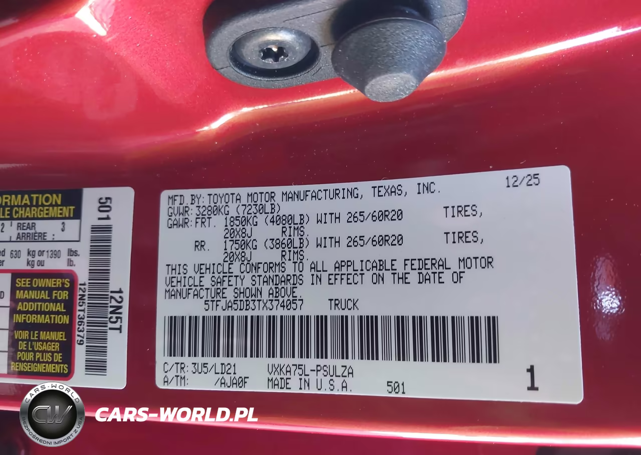 2026 Toyota Tundra Limited Crewmax 5.5' Bed VIN:5TFJA5DB3TX374057 - 9
