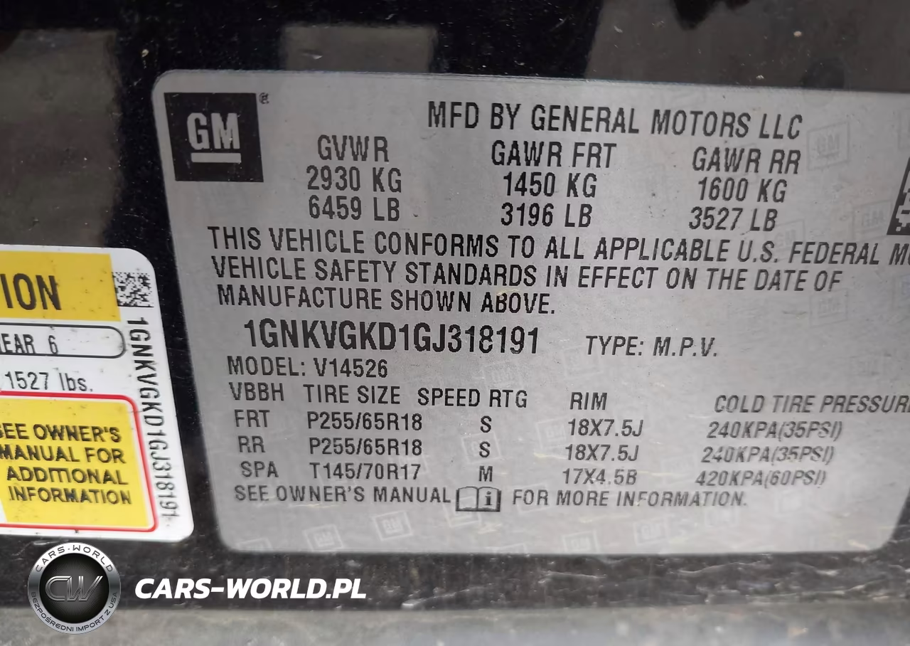 2016 Chevrolet Traverse 1Lt VIN:1GNKVGKD1GJ318191 - 9