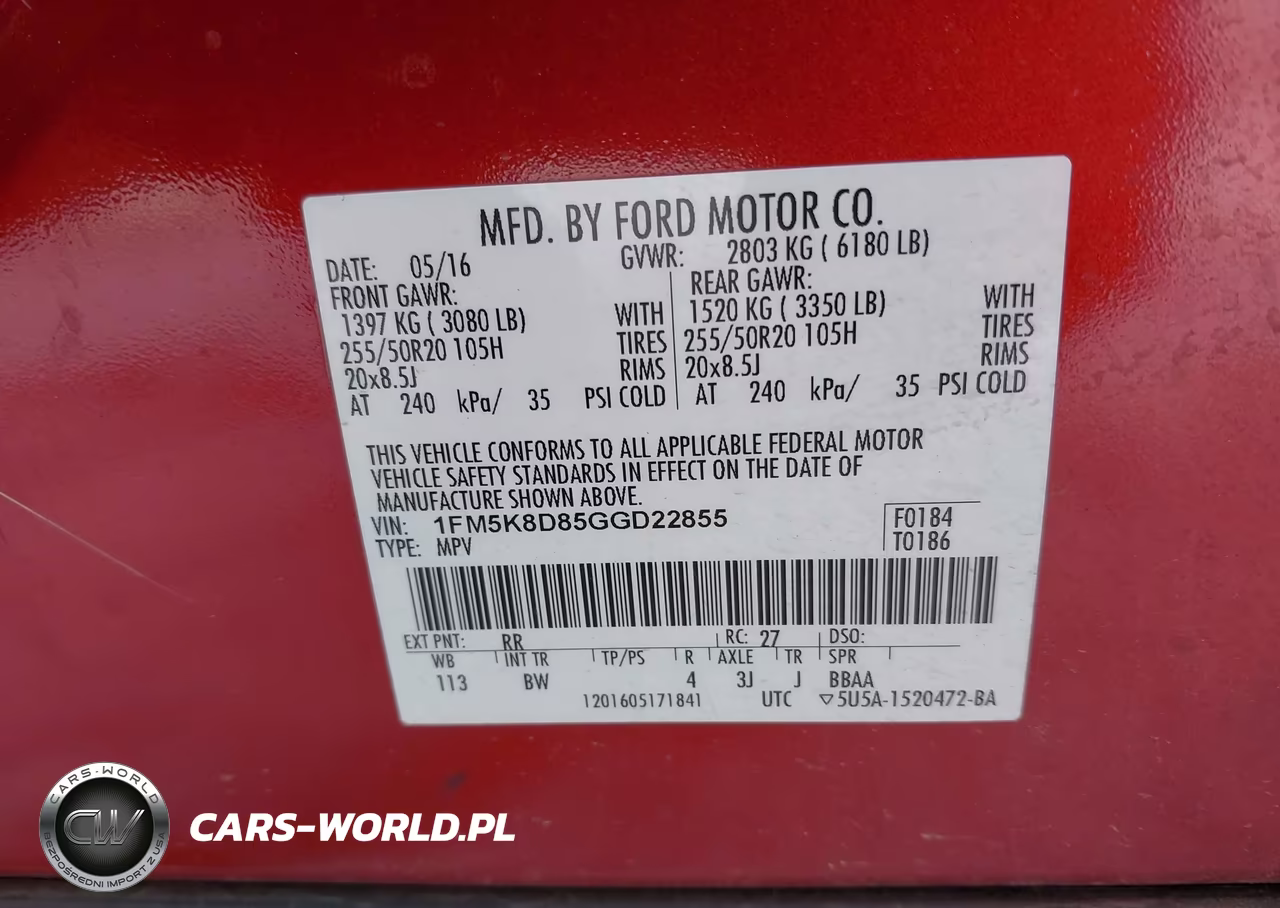2016 Ford Explorer Xlt VIN:1FM5K8D85GGD22855 - 9
