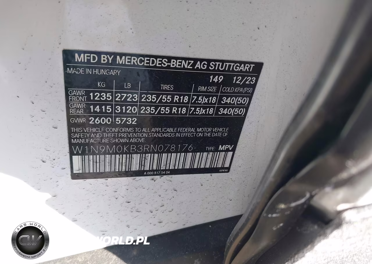2024 Mercedes-Benz Eqb 300 Suv 4Matic VIN:W1N9M0KB3RN078176 - 8