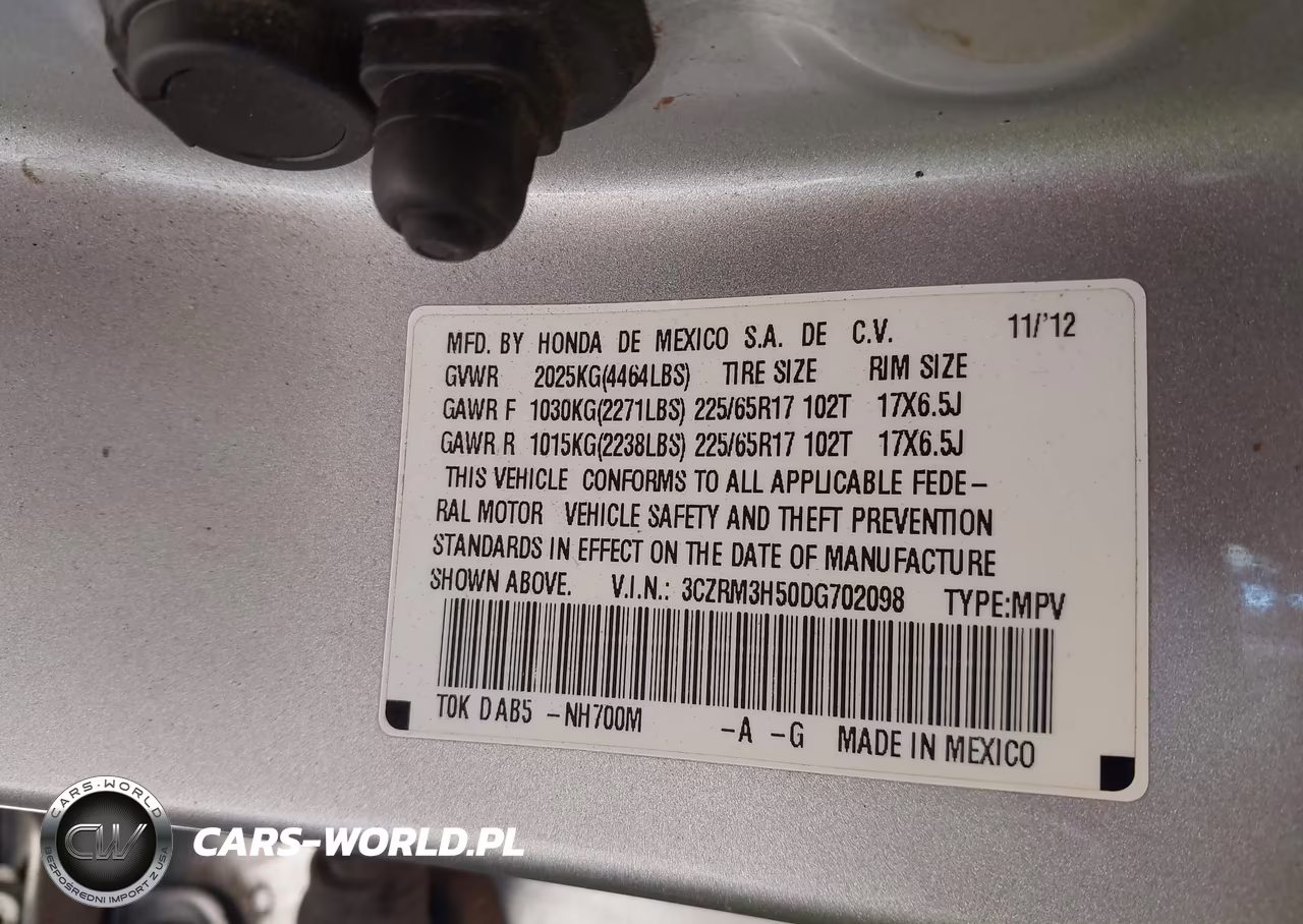 2013 Honda Cr-V Ex VIN:3CZRM3H50DG702098 - 9