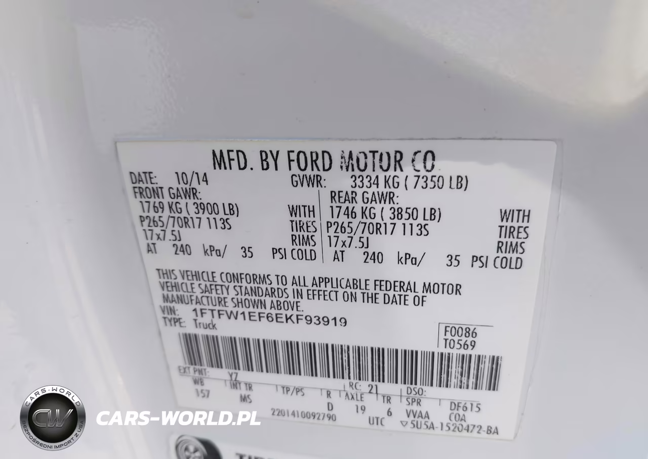 2014 Ford F-150 Xlt VIN:1FTFW1EF6EKF93919 - 9