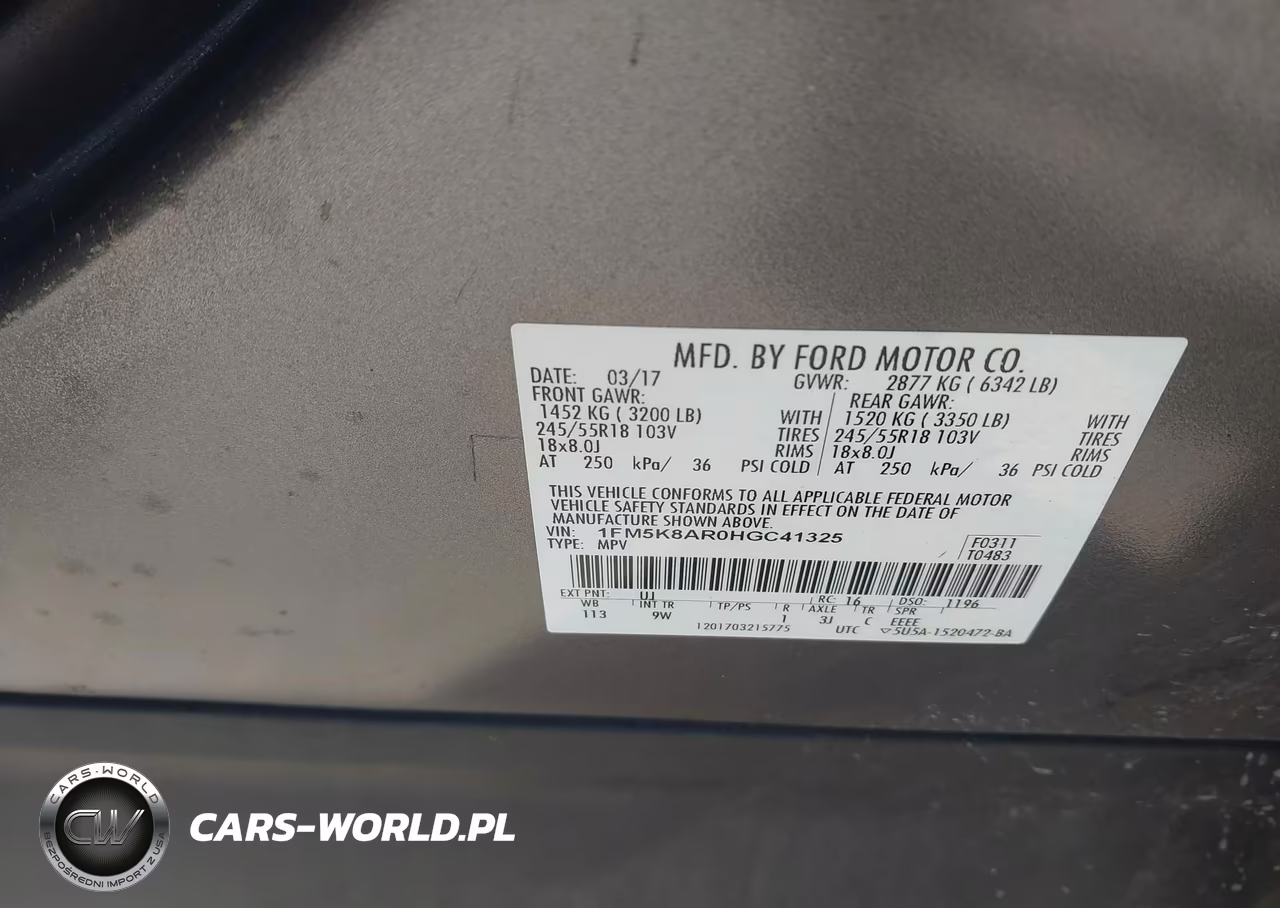 2017 Ford Utility Police Interceptor VIN:1FM5K8AR0HGC41325 - 9