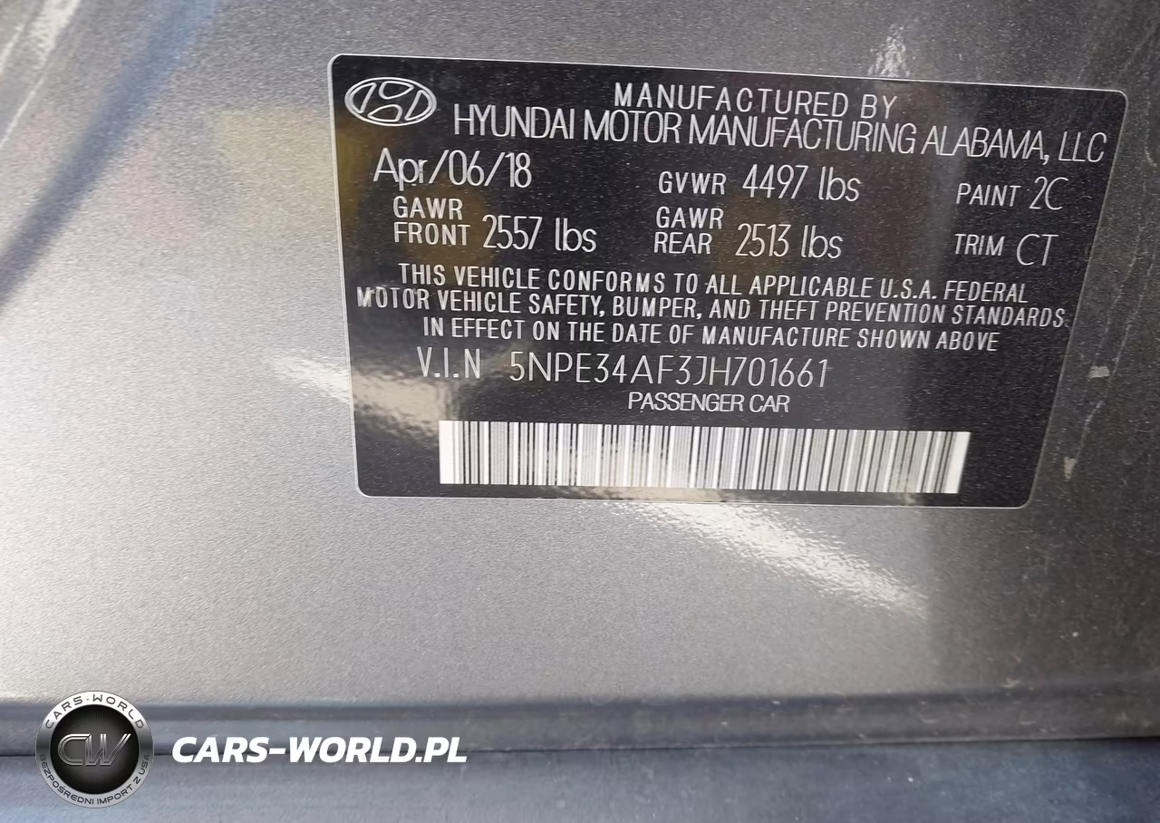 2018 Hyundai Sonata Sport+ VIN:5NPE34AF3JH701661 - 9