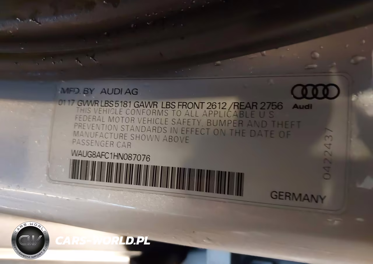 2017 Audi A6 2.0T Premium VIN:WAUG8AFC1HN087076 - 9