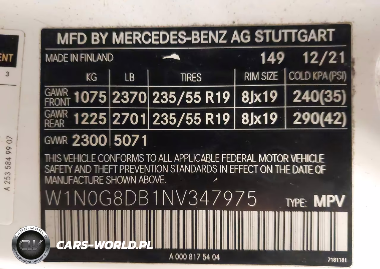 2022 Mercedes-Benz Glc 300 Suv VIN:W1N0G8DB1NV347975 - 9
