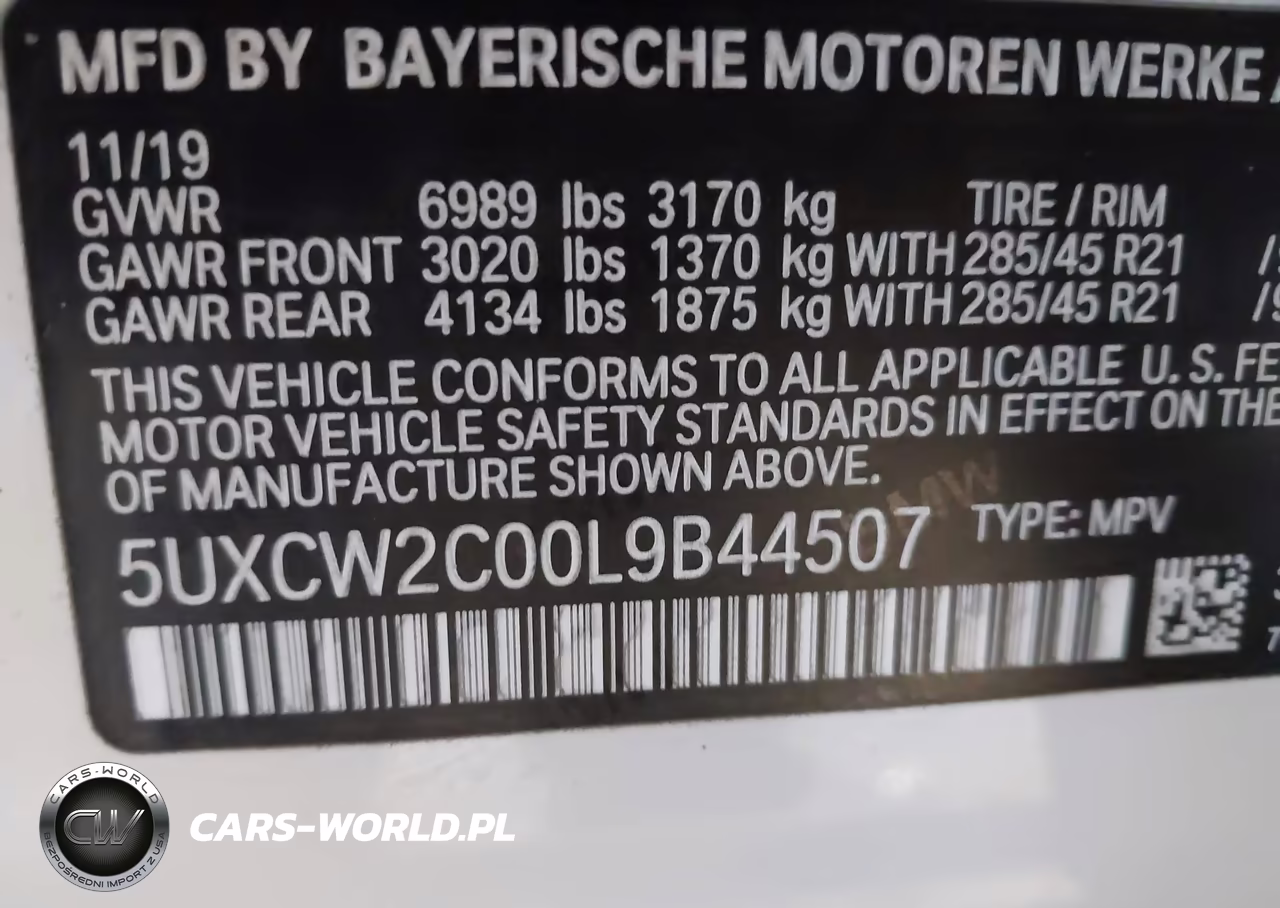 2020 BMW X7 xDrive40I VIN:5UXCW2C00L9B44507 - 9