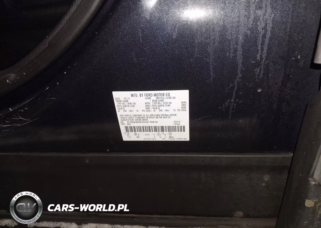 2017 Ford Explorer Xlt VIN:1FM5K8D8XHGC16614 - 9