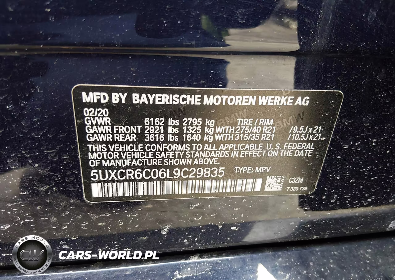 2020 BMW X5 xDrive40I VIN:5UXCR6C06L9C29835 - 9