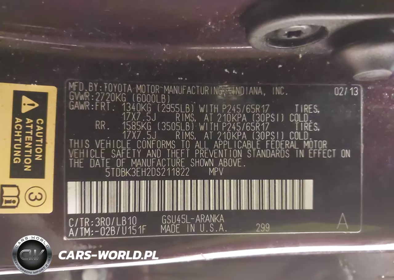 2013 Toyota Highlander Se V6 VIN:5TDBK3EH2DS211822 - 9