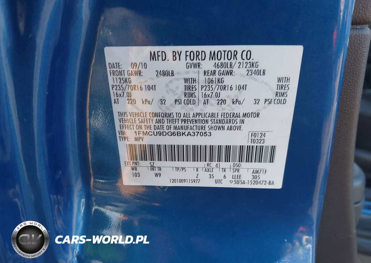 2011 Ford Escape Xlt VIN:1FMCU9DG6BKA37053 - 9