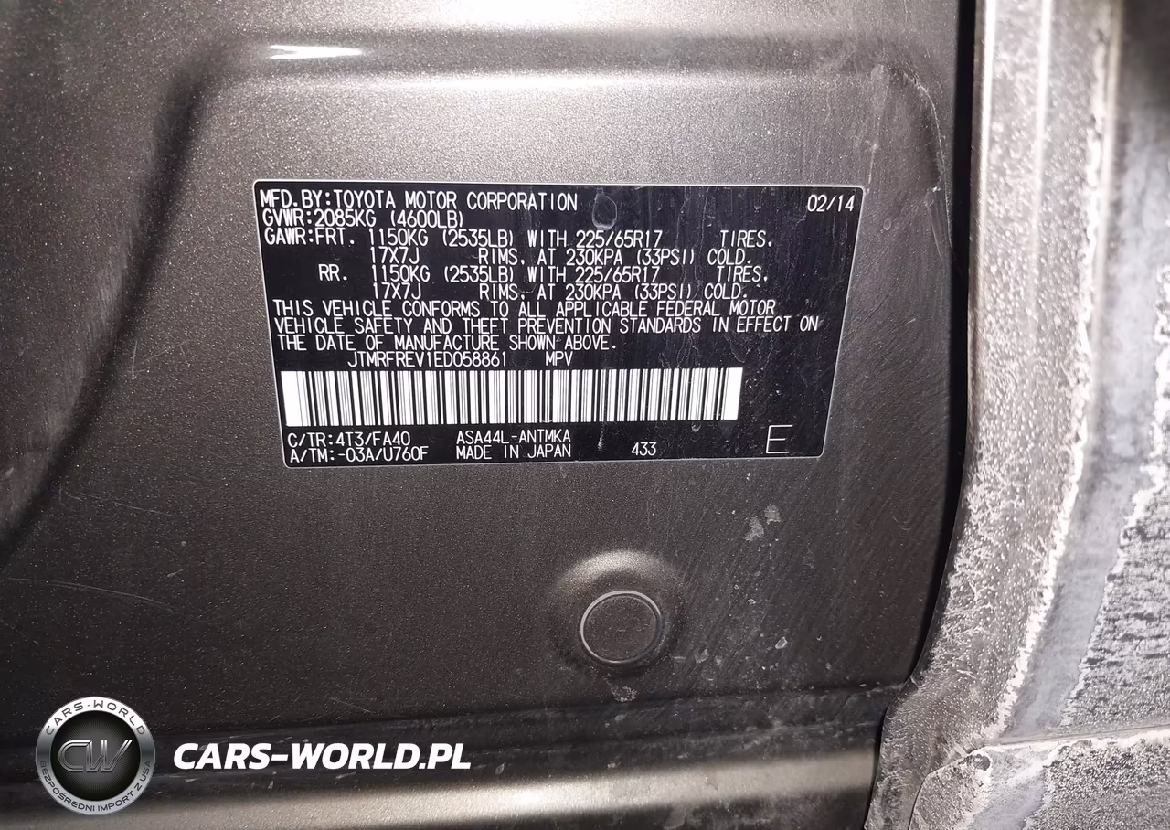 2014 Toyota Rav4 Xle VIN:JTMRFREV1ED058861 - 9