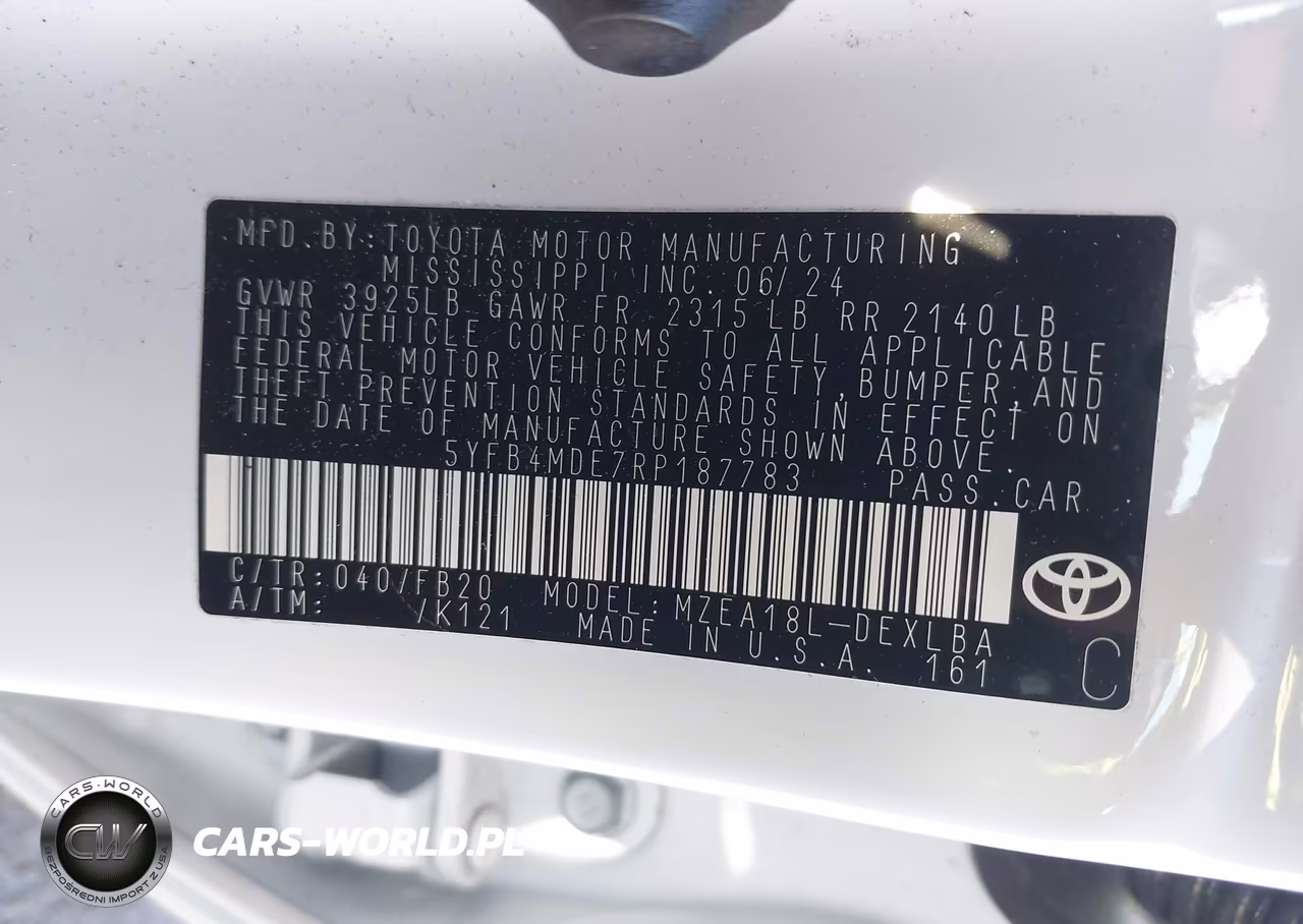 2024 Toyota Corolla Le VIN:5YFB4MDE7RP187783 - 9